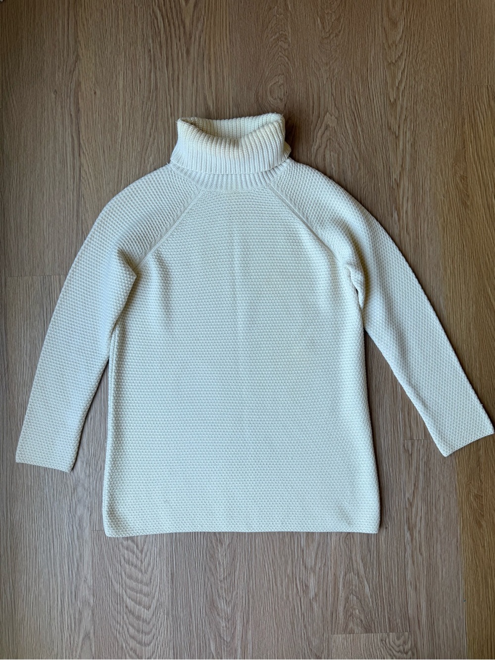 Tory Burch Ivory Cream Textured Knit Turtleneck Sweater Size Small